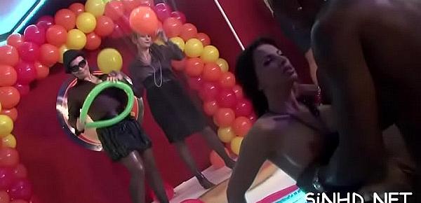  Explicit and brazen group gratifying